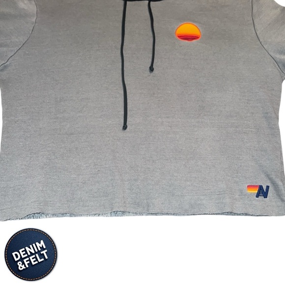 Aviator Nation Gray Hoodie with Black Hood - Picture 9 of 13